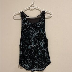 Lululemon Athletica Black and Blue Speckled Tank Top